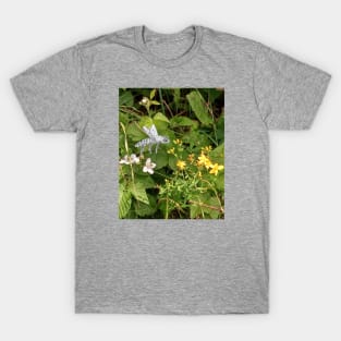 Honey Bee Flying over Flowers T-Shirt